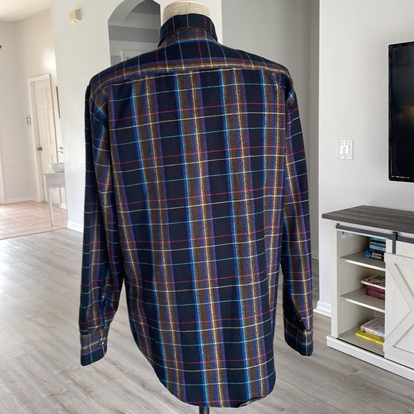 Ozark Trail Flannel Shirt Men’s Size Medium Plaid Button Up Long Sleeve - Picture 6 of 8